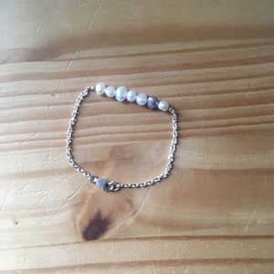 Pearl and Silver Handmade Bracelet